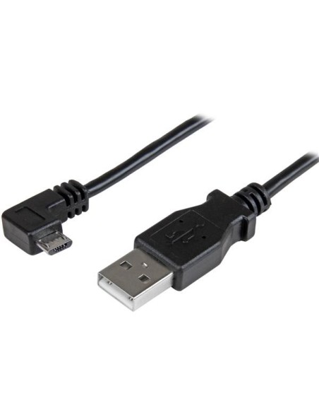 StarTech.com USBAUB2MRA cable USB 2.0 Tipo-A macho a Micro-USB B macho acodado 2m negro