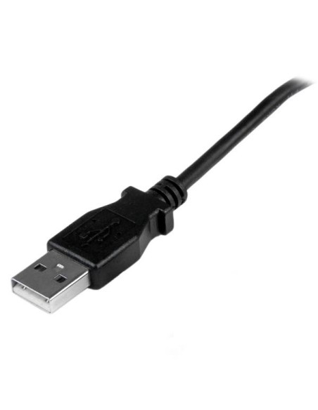 StarTech.com Cable Adaptador 2m USB 2.0 Tipo-A Macho a Micro USB B Macho Acodado en Íngulo hacia Arriba para Teléfono Móvil neg