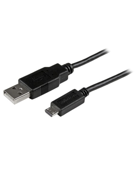 StarTech.com Cable Adaptador 0.5m USB 2.0 Tipo-A Macho a Micro USB B Macho Delgado para Teléfono Móvil y Tablets negro
