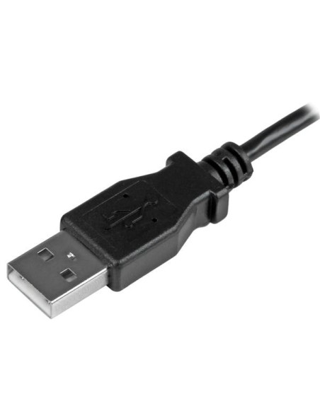 StarTech.com Cable de 0.5m USB 2.0 Tipo-A macho a Micro USB B Acodado a la Izquierda para Carga y Sincronización de Smartphones 