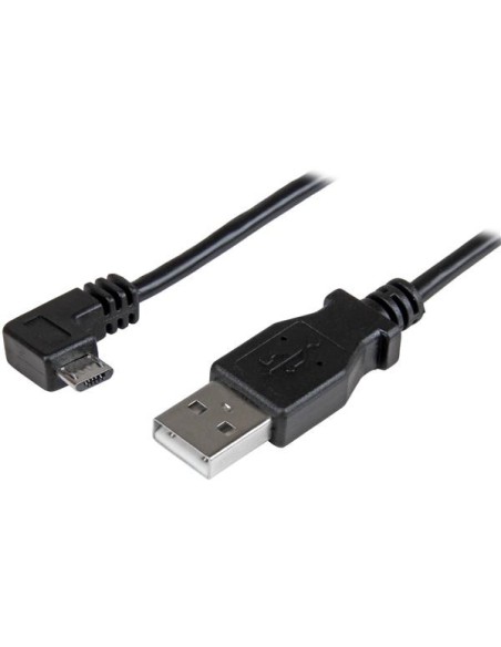 StarTech.com Cable de 0.5m USB 2.0 Tipo-A macho a Micro USB A macho acodado a la Derecha para Carga y Sincronización de Smartpho