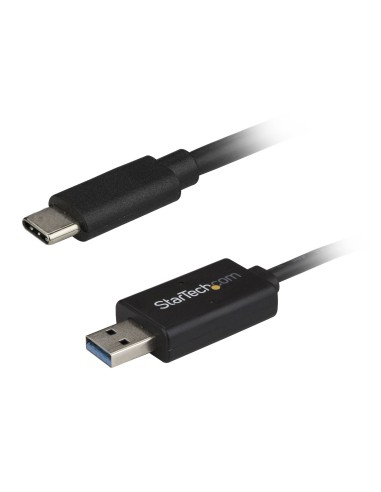 StarTech.com Cable de Transferencia de Datos para Mac y Windows USB 3.0 Tipo-A macho a USB-C macho negro