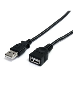 StarTech.com Cable de 91cm de Extensión USB 2.0 - Alargador USB A Macho a USB A Hembra - negro