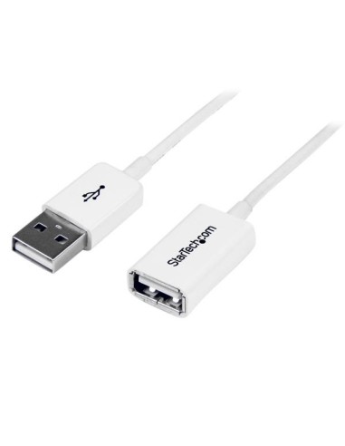 StarTech.com Cable de 1m de Extensión Alargador USB 2.0 Tipo-a Macho a USB A Hembra - Blanco