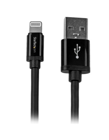 StarTech.com Cable 2m Lightning 8 Pin a USB Tipo-A para Apple iPod iPhone 5 iPad - Negro