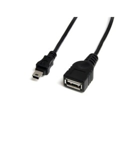 StarTech.com Cable Mini USB B a USB Tipo-A macho a hembra negro