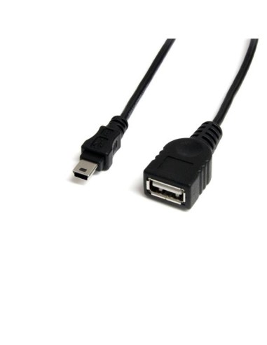 StarTech.com Cable Mini USB B a USB Tipo-A macho a hembra negro