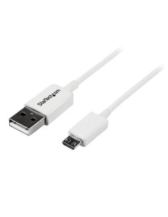 StarTech.com Cable Adaptador 2m USB A Macho a Micro USB B Macho para Teléfono Móvil Smartphone - Blanco