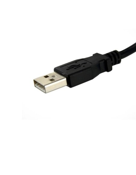 StarTech.com Cable Alargador de 30cm USB 2.0 para Montar Empotrar en Panel - Extensor Macho a Hembra - Negro