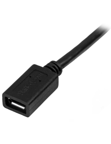 StarTech.com Cable de extension de 50cm Micro USB B  - Macho a Hembra - negro