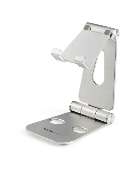 StarTech.com Base para Móvil y Tablet - Plegable - Soporte Ajustable para Tablet - Soporte Multidispositivo - aluminio plata