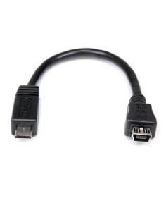 StarTech.com Cable Adaptador 15cm Mini USB B a Micro USB A - hembra a macho - negro