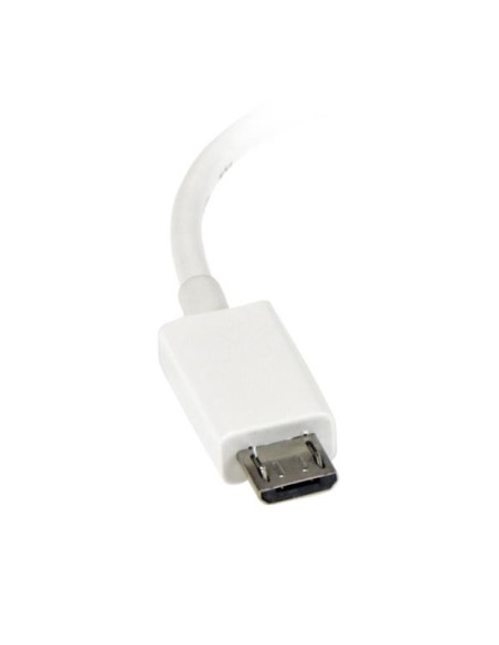 StarTech.com Cable Adaptador Micro USB B macho a USB A hembra OTG de 12cm - blanco