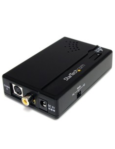 StarTech.com Adaptador Conversor de Audio y VÍ­deo Compuesto RCA S-Video a HDMI - HD 1080p - negro