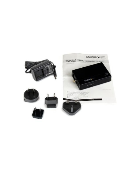 StarTech.com Adaptador Conversor de Audio y VÍ­deo Compuesto RCA S-Video a HDMI - HD 1080p - negro