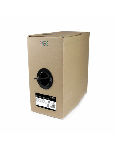 StarTech.com Rollo Bobina Bulk de 304,8m de Cable de Red Gigabit Ethernet Cat6 Sólido Certificado CMR - Negro