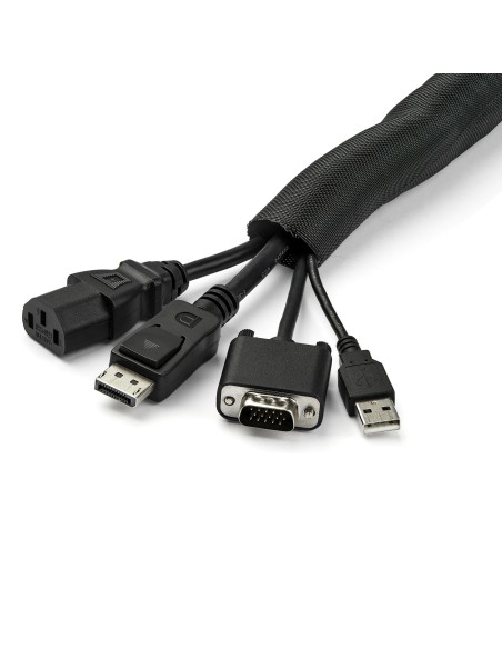 StarTech.com Funda de 4.6m para Gestión de Cables - negro