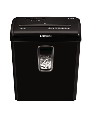 destructora fellowes p-30c corte en particulas 4x34mm hasta 6 hojas papelera 15 litros negro 6008101