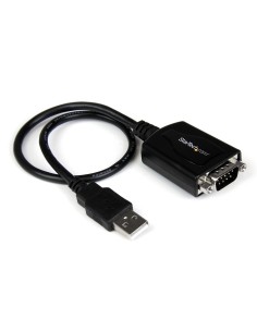 StarTech.com Cable USB 2.0 a Puerto Serie Serial RS232 DB9 con Retencion del Puerto de Asignación COM 0.3m negro ICUSB232PRO