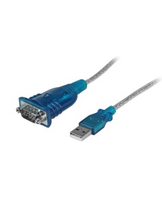 StarTech.com Cable adaptador usb 2.0 a serie RS232 de 1 puerto serial DB9 macho a macho 0.43m gris ICUSB232V2