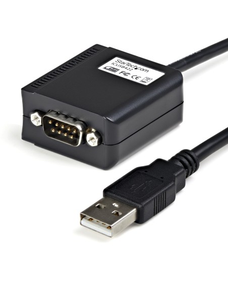 StarTech.com Cable usb-a fm a puerto serie serial RS422 y 485 DB9 con retencion puerto com 1.8m negro ICUSB422