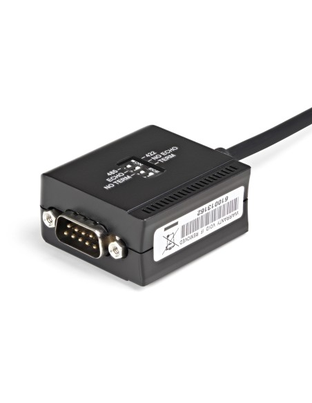 StarTech.com Cable usb-a fm a puerto serie serial RS422 y 485 DB9 con retencion puerto com 1.8m negro ICUSB422