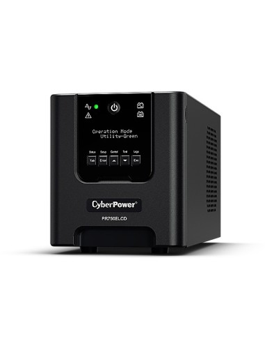 Sistema de alimentacion cyberpower interrumpida UPS 750va 675w 6 salidas AC negro PR750ELCD