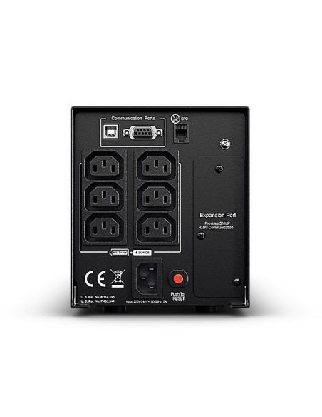 Sistema de alimentacion cyberpower interrumpida UPS 750va 675w 6 salidas AC negro PR750ELCD