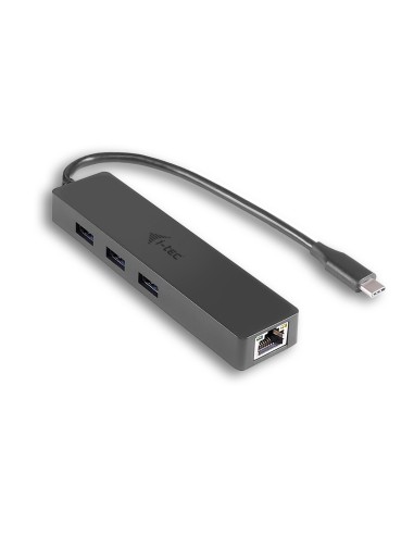 Adaptador i-tec Advance Usb-C Slim Passive HUB 3 puertos + Gigabit Ethernet Adapter negro C31GL3SLIM