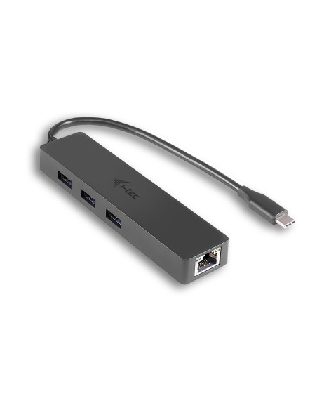 Adaptador i-tec Advance Usb-C Slim Passive HUB 3 puertos + Gigabit Ethernet Adapter negro C31GL3SLIM
