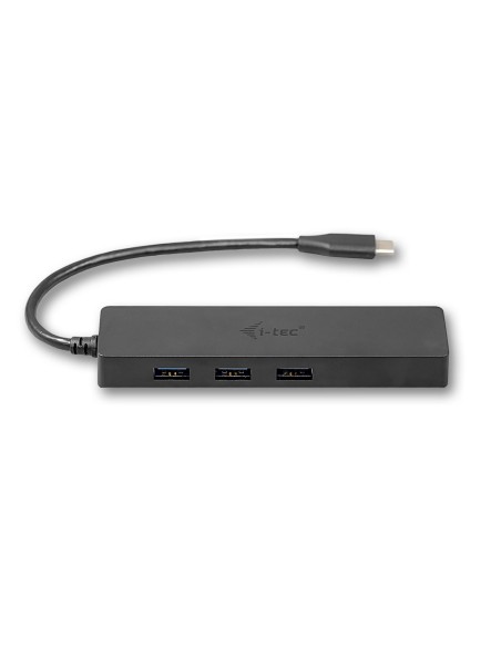 Adaptador i-tec Advance Usb-C Slim Passive HUB 3 puertos + Gigabit Ethernet Adapter negro C31GL3SLIM