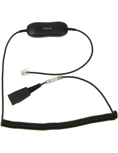 Cable telefonico jabra rj-9 a qd transparente negro 88001-04