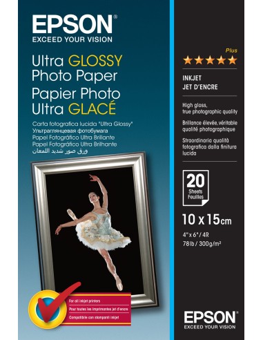 Papel Epson Ultra Glossy Photo Paper - 10x15cm - 20 Hojas C13S041926