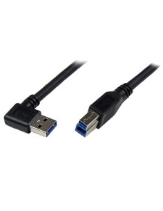 StarTech.com Cable usb 3.2 super speed micro usb-b macho a usb-a macho acodado en angulo a la derecha 1m negro USB3SAB1MRA
