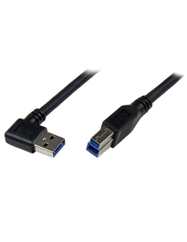 StarTech.com Cable usb 3.2 super speed micro usb-b macho a usb-a macho acodado en angulo a la derecha 1m negro USB3SAB1MRA