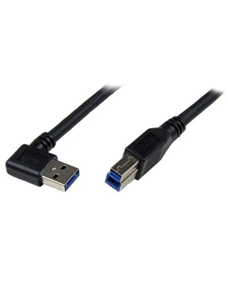 StarTech.com Cable usb 3.2 super speed micro usb-b macho a usb-a macho acodado en angulo a la derecha 1m negro USB3SAB1MRA