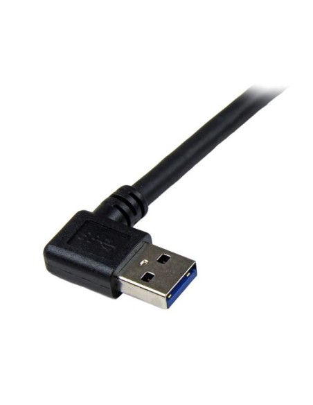 StarTech.com Cable usb 3.2 super speed micro usb-b macho a usb-a macho acodado en angulo a la derecha 1m negro USB3SAB1MRA