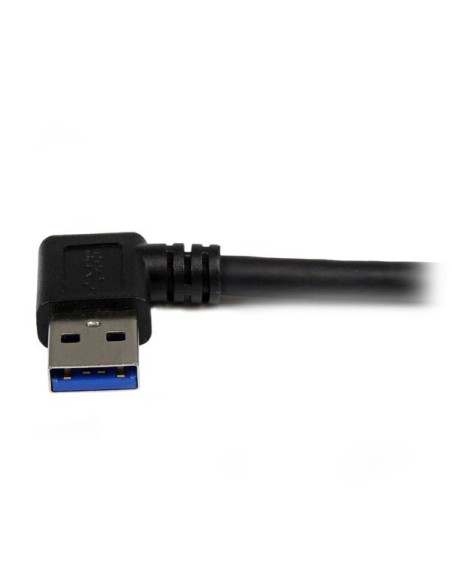 StarTech.com Cable usb 3.2 super speed micro usb-b macho a usb-a macho acodado en angulo a la derecha 1m negro USB3SAB1MRA