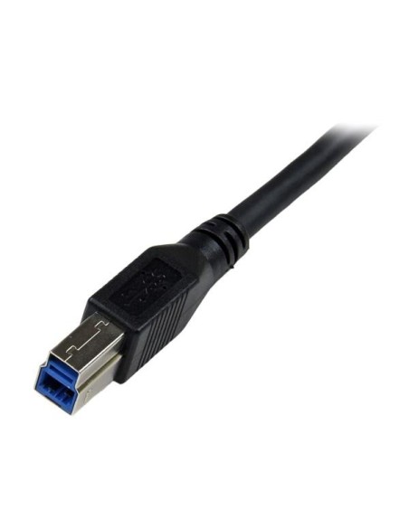 StarTech.com Cable usb 3.2 super speed micro usb-b macho a usb-a macho acodado en angulo a la derecha 1m negro USB3SAB1MRA