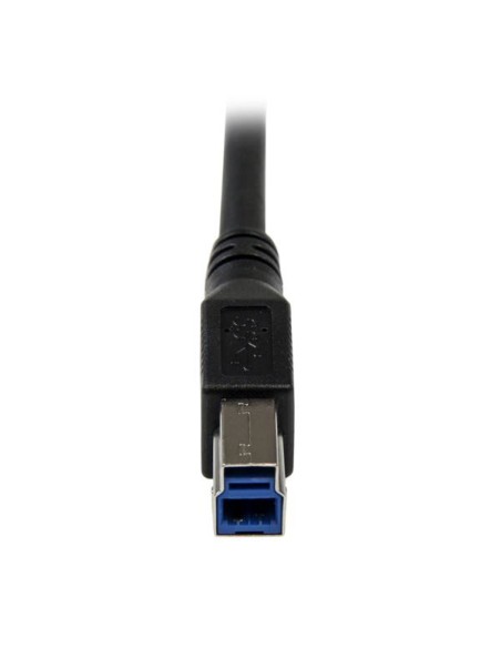 StarTech.com Cable usb 3.2 super speed micro usb-b macho a usb-a macho acodado en angulo a la derecha 1m negro USB3SAB1MRA