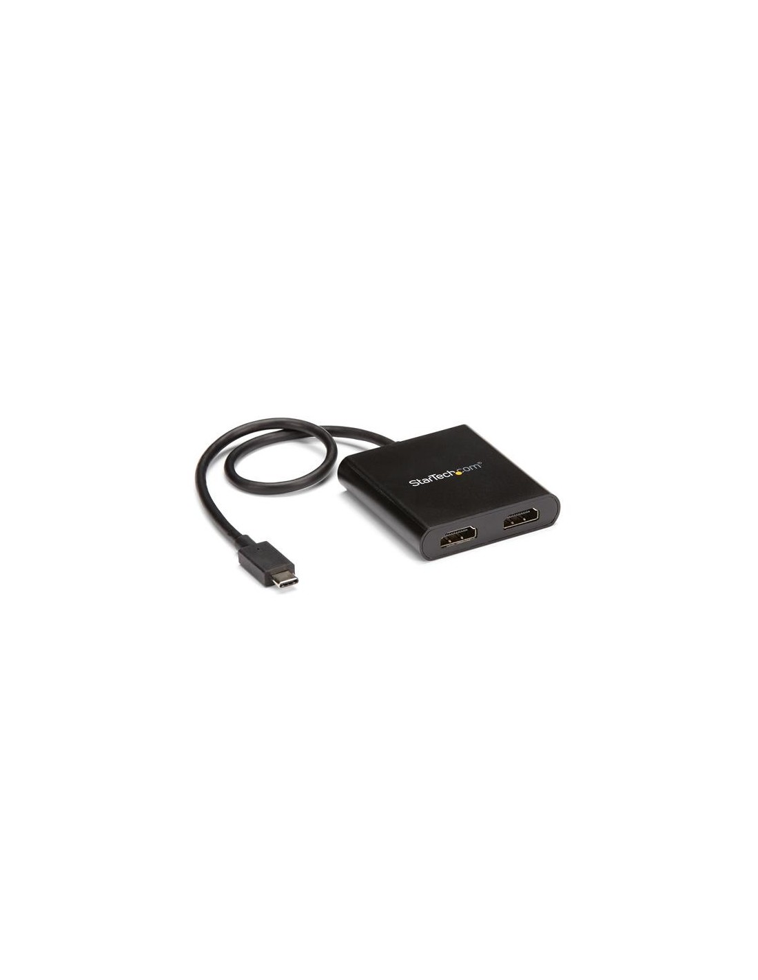 StarTech.com Divisor Splitter MST usb tipo-c a hdmi de 2 Puertos multiplicador MST usb tipo-c compatible con Thunderbolt 3 negro