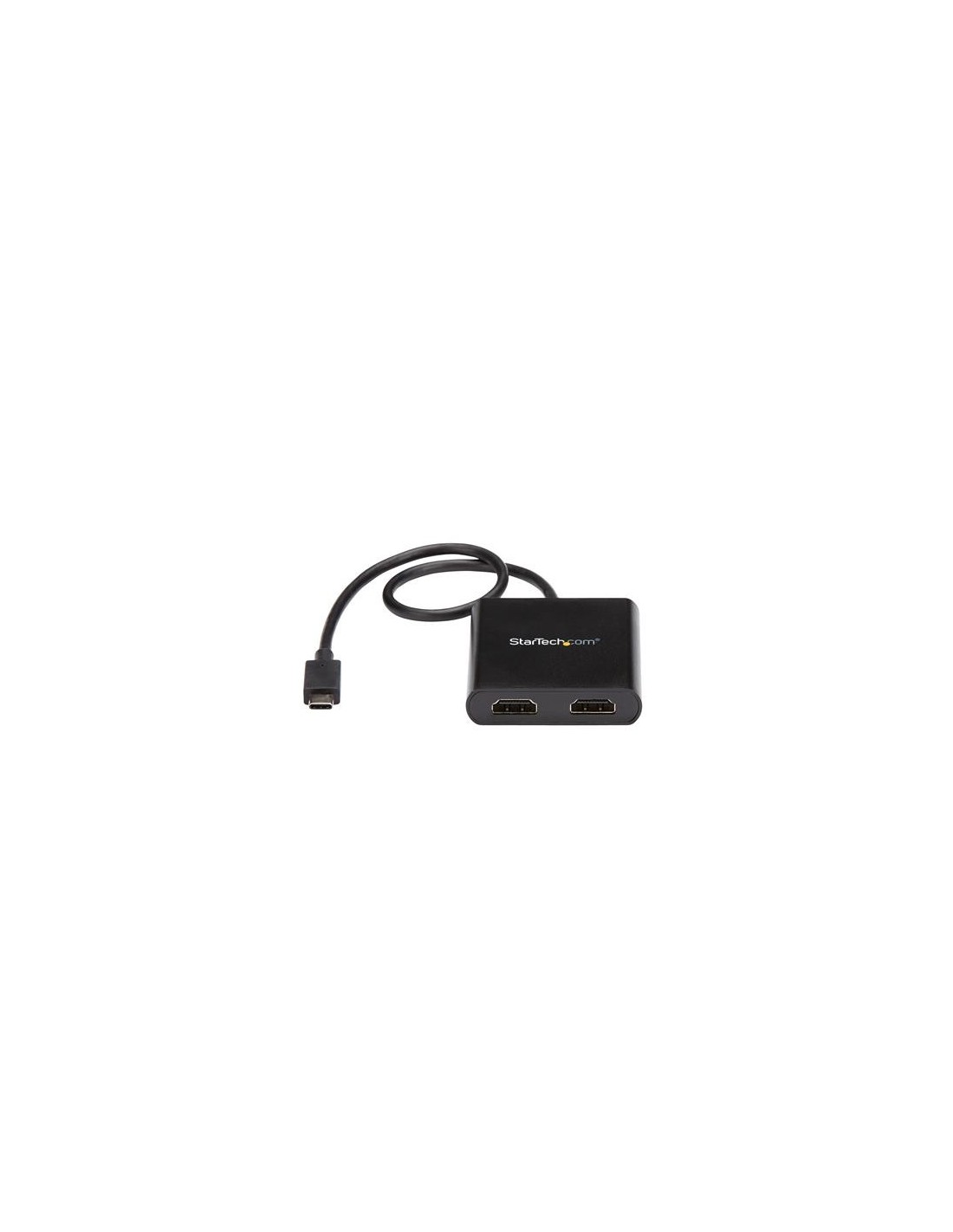 StarTech.com Divisor Splitter MST usb tipo-c a hdmi de 2 Puertos multiplicador MST usb tipo-c compatible con Thunderbolt 3 negro