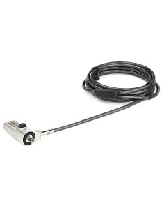 StarTech.com Cable de seguridad para portatil con Candado de Combinacion de 4 digitos para ranura de seguridad de tipo wedge neg