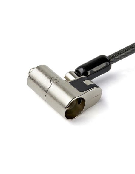 StarTech.com Cable seguridad para portatiles para K-Slot ranura nano ranura wedge con Llave acero inoxidable negro LTULOCKKEY