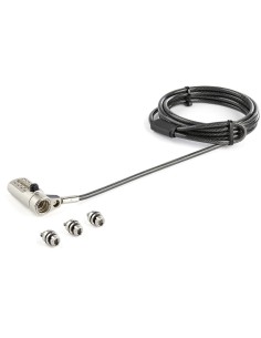 StarTech.com Cable de seguridad universal 3 en 1 para portatiles con candado de Combinacion de 4 digitos 2m negro plata LTULOCK4
