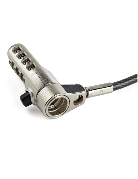 StarTech.com Cable de seguridad universal 3 en 1 para portatiles con candado de Combinacion de 4 digitos 2m negro plata LTULOCK4