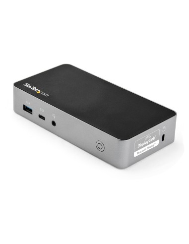 StarTech.com Docking station usb tipo-c de 2 Puertos hdmi para monitor doble con entrega de alimentacion pd de 60w negro plata D