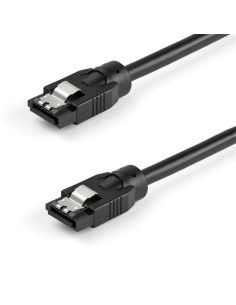 StarTech.com Cable redondeado sata 7 pin macho a macho 0.3m negro SATRD30CM