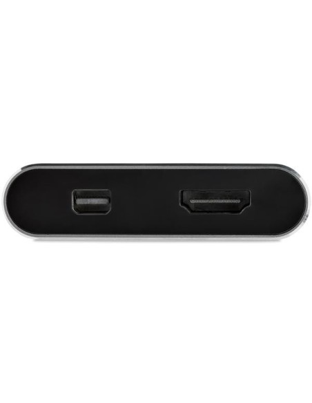 StarTech.com Adaptador de Video Multipuertos usb tipo-c a hdmi mini displayport 4k de 60Hz negro gris CDP2HDMDP