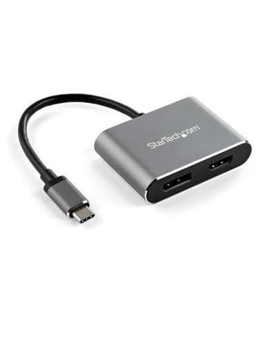 StarTech.com Adaptador de video multipuertos usb tipo-c macho a hdmi o displayport 4K de 60Hz negro gris CDP2DPHD